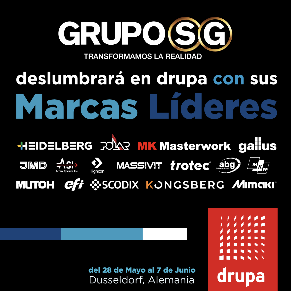 Grupo SG deslumbrará en drupa con sus marcas líderes | Del 28 de mayo al 7 de junio -Dusseldorf, Alemania